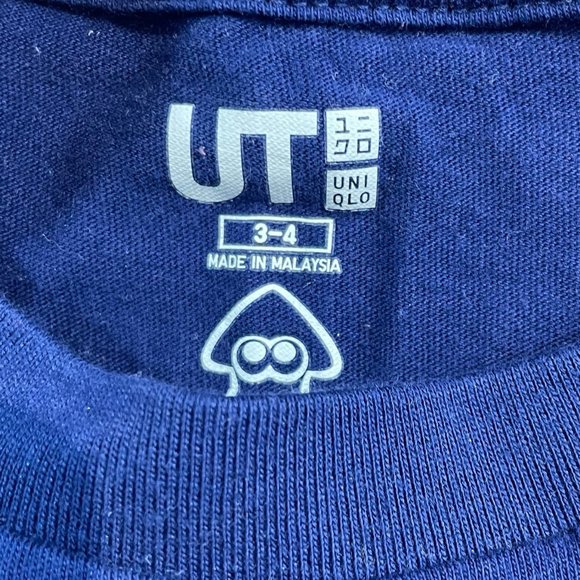 Nintendo Splatoon Uniqlo Royal Blue Toddler Boys T-shirt Size 3-4 /XS (SKU: 18B) - Picture 2 of 2